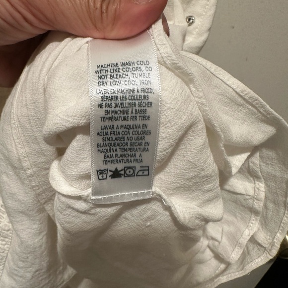 Frame White Mini Dress Sleeveless V Neck w Embroidery & Tiered Layers Size Small - Picture 5 of 5